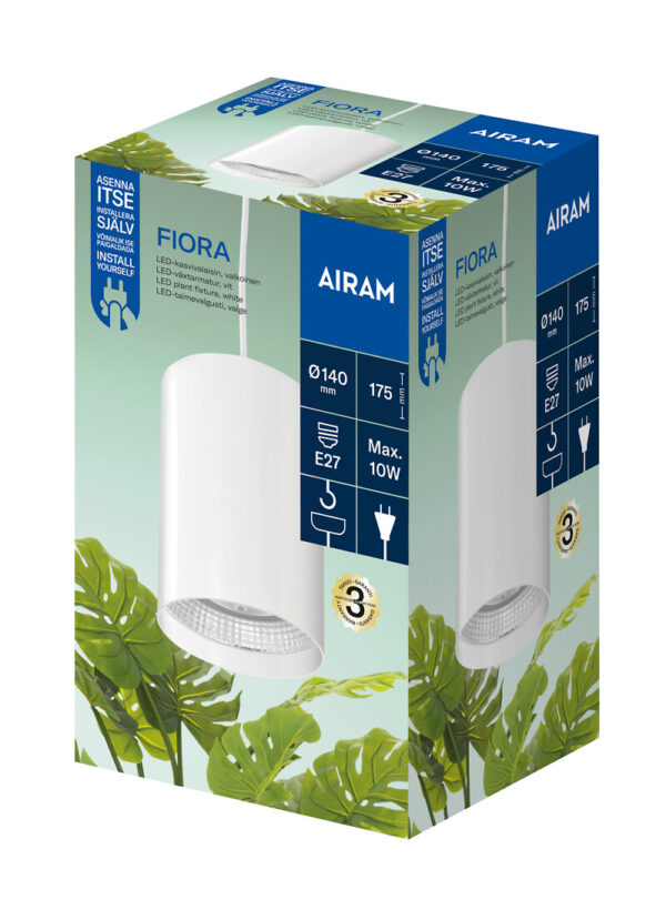 AIRAM Fiora IP20 E27 Vit - Bild 2