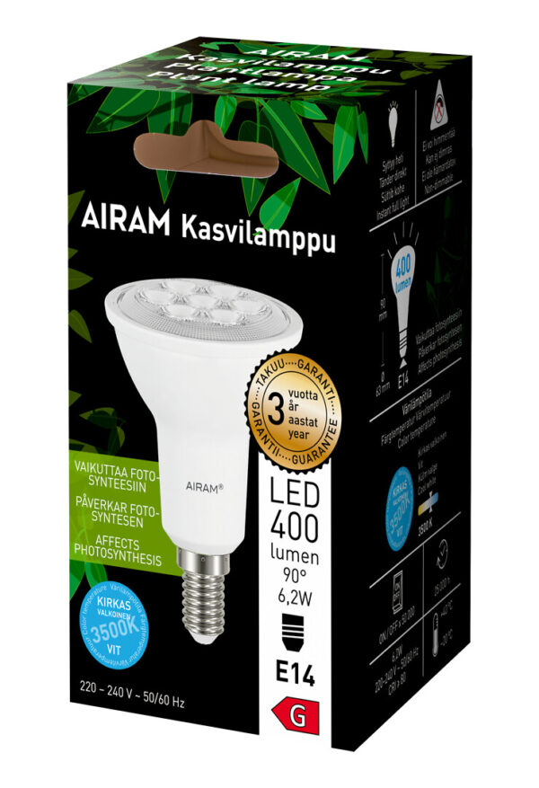 AIRAM PAR20 LED 1350cd plantlampa